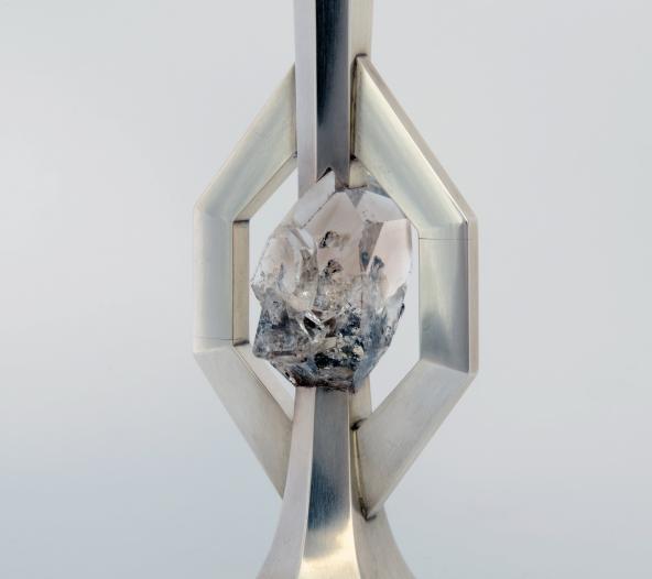 Stem Vase with Quartz Crystal