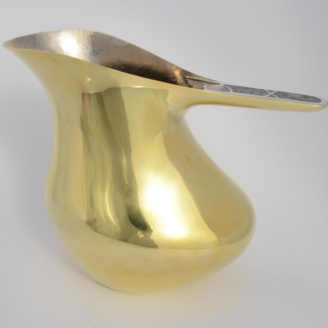 Brass Water Pitcher, Hollowware