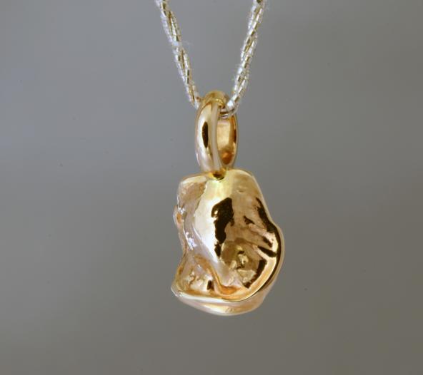 14 k. Watercast Pendant - Nugget Shape
