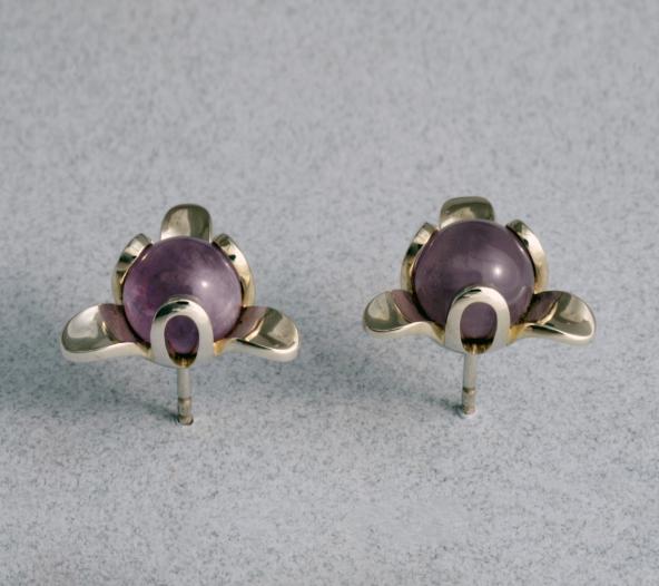 Floral with Pastel Amethyst Beads