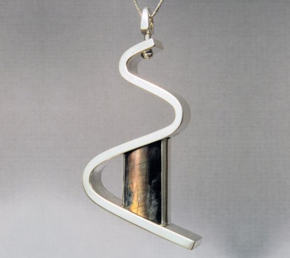 Orange Labradorite, Zig-zag Design