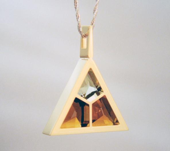 Tourmalines in Triangle with Diamond