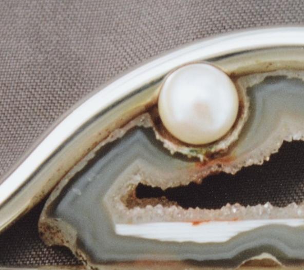 Geode Slice with Pearl
