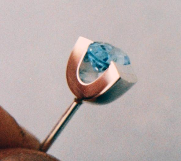 Aquamarine Studs