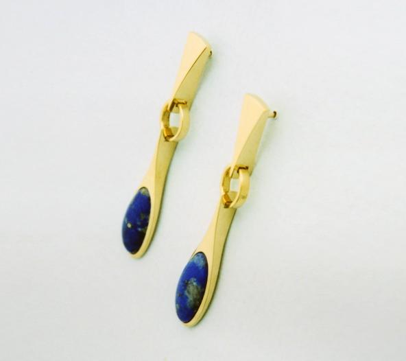 Lapis Lazuli Dangles in 18 k. y.