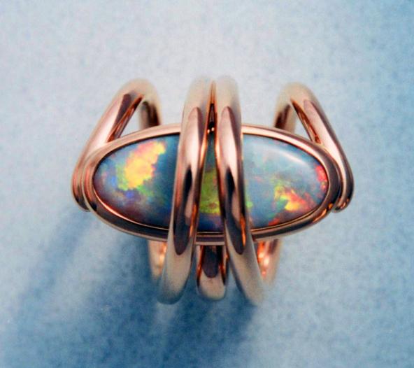 Australian Opal in 14 k. Gold