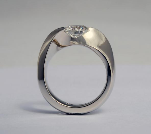 Large Diamond Ring in 14 k. w. gold