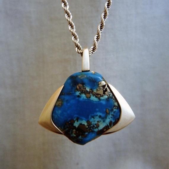 Turquoise with Pyrite