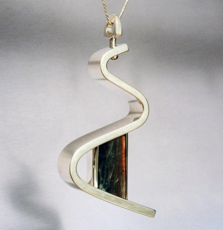 Orange Labradorite, Zig-zag Design