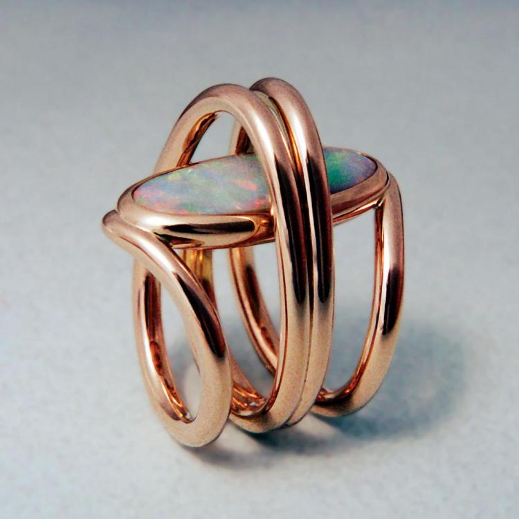 Australian Opal in 14 k. Gold