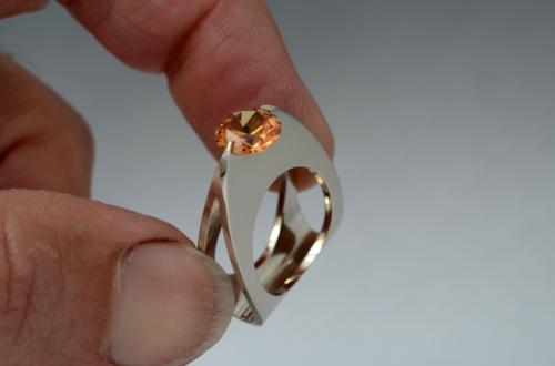 The finished piece. All excess metal is trimmed away, the shape of the prongs is tapered to true points, and the entire piece is given its final polish.