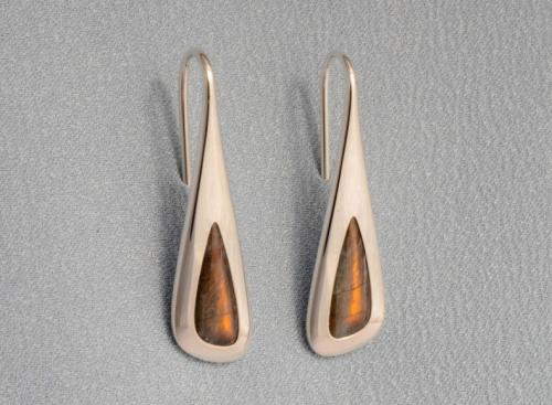 Orange Labradorite Earrings | Process Series | Wesley Harris MFA