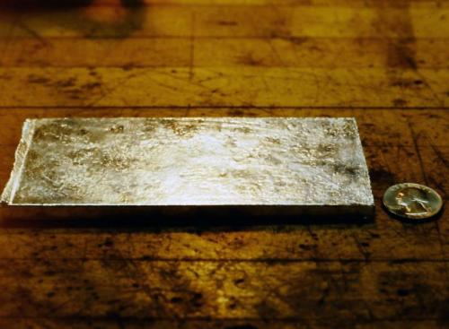 The silver ingot. All of the metal in the Chalice is smithed from this ingot.