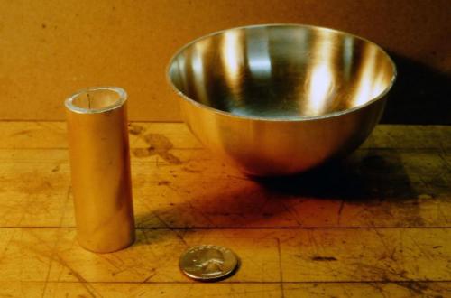 The cylinder is precisely joined and soldered with high temperature hard silver solder.