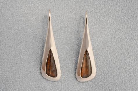 Orange Labradorite Earrings