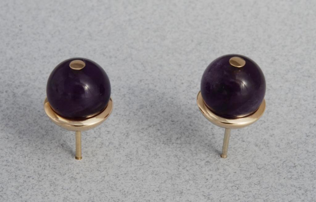 14 k. with Amethyst Beads