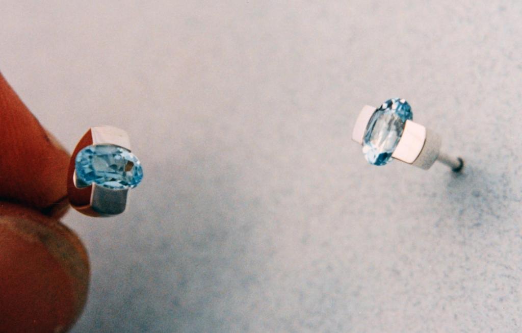 Aquamarine Studs