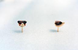 Garnet Studs in 14 k. y.