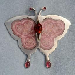 Rhodochrosite Butterfly