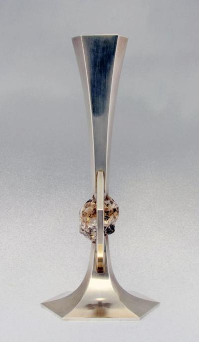 Stem Vase with Quartz Crystal