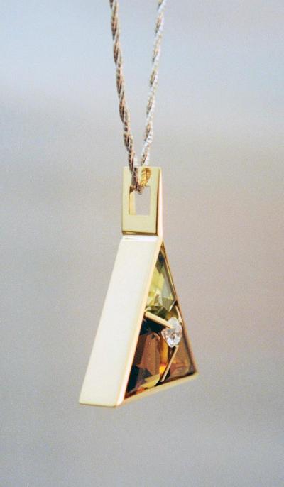 Tourmalines in Triangle with Diamond