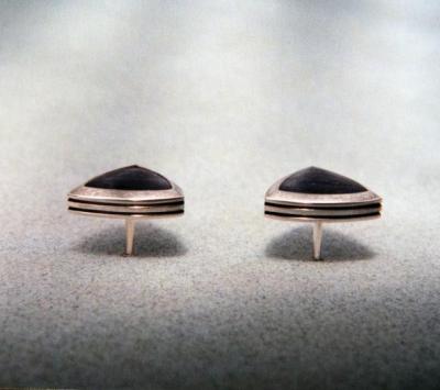 Labradorite, "Bee-hive" Shape with matching earrings