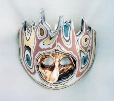 Mokume Owl Pin / Pendant