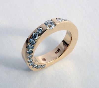 Propeller Design with 23 Diamonds in 14 k. y. gold